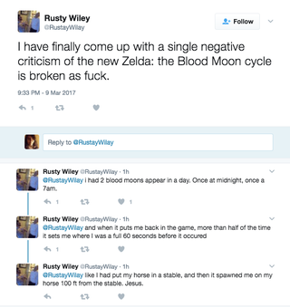 Illustration for article titled Unlucky Zelda: Breath of the Wild Player Gets Blood Moon During Final Boss Fight